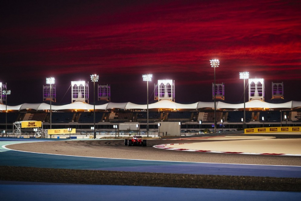 Kimi Raikkonen in pista nelle libere in Bahrein