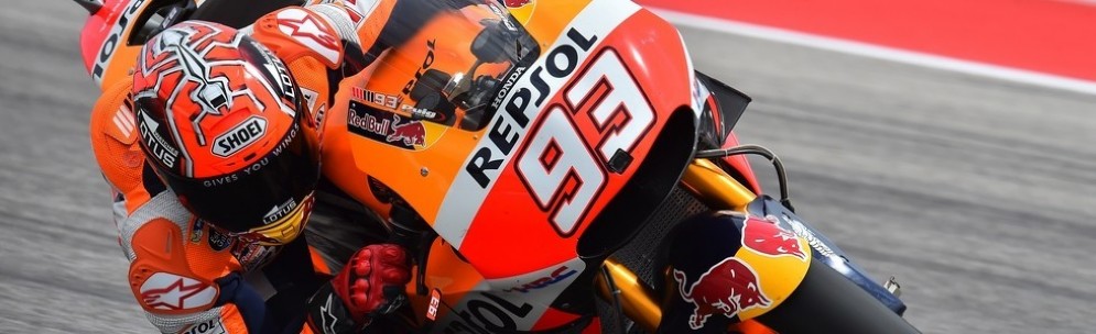 Marc Marquez in azione ad Austin