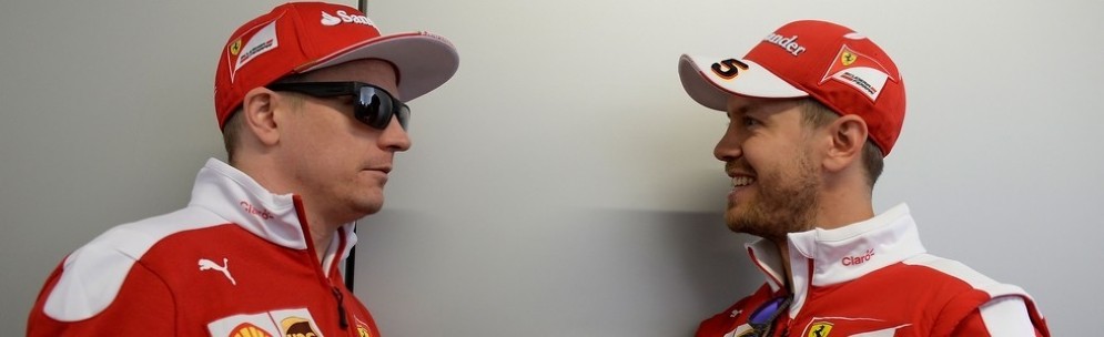 Kimi Raikkonen e Sebastian Vettel