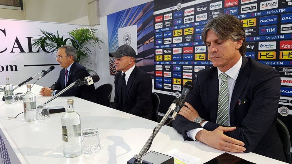 La presentazione del nuovo allenatore dell'Udinese Inchini