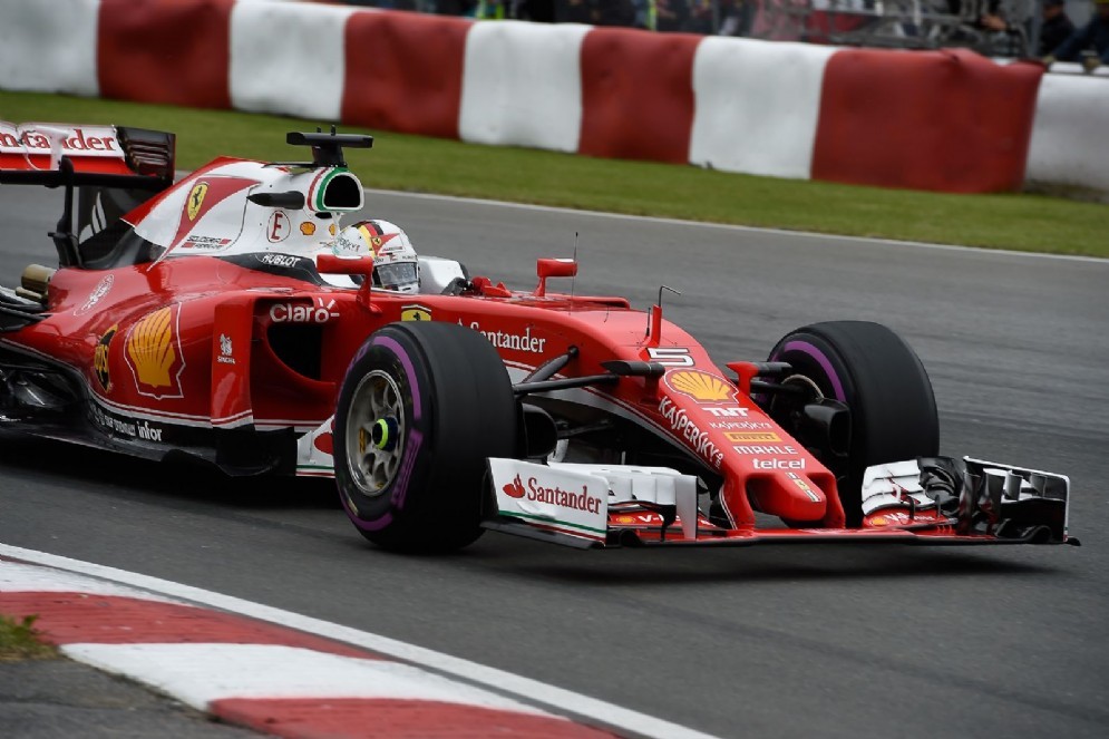 Sebastian Vettel in azione a Montreal