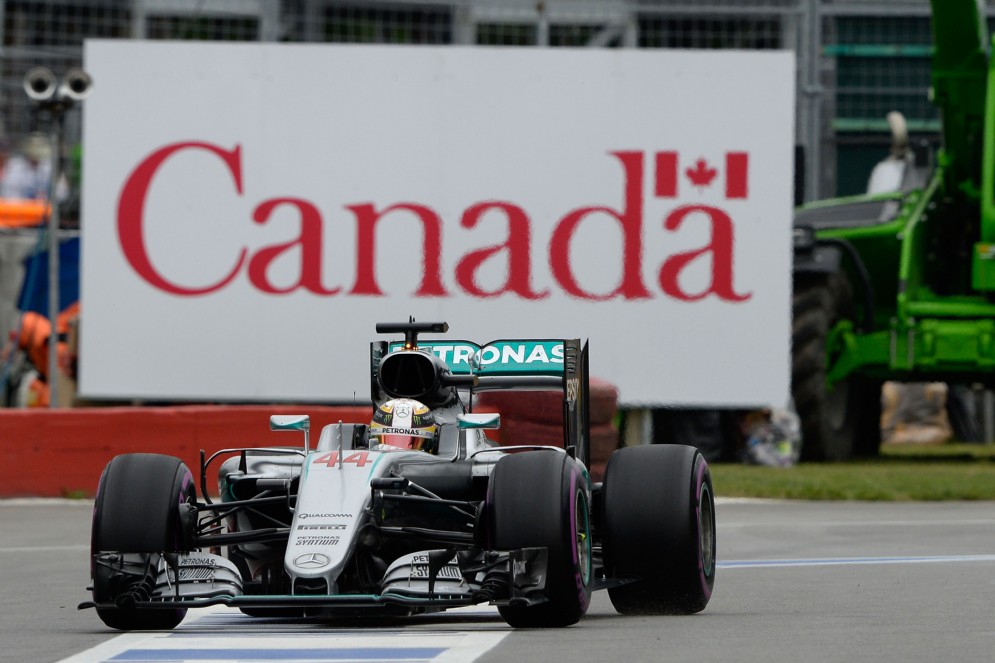 Lewis Hamilton nelle qualifiche in Canada