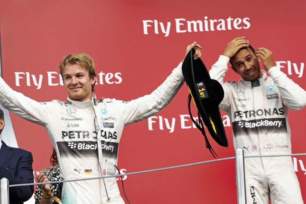 Hamilton e Rosberg sul podio