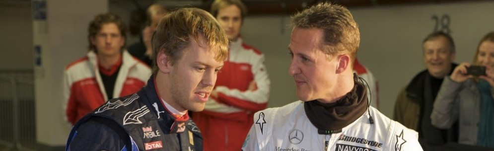 Sebastian Vettel e Michael Schumacher