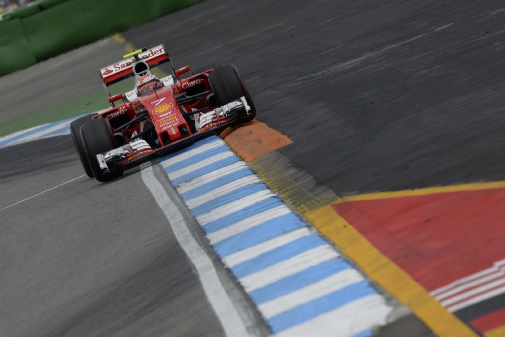 Kimi Raikkonen in pista in Germania