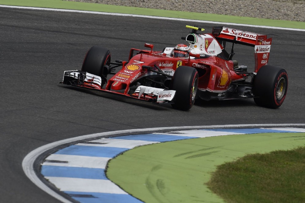 Kimi Raikkonen in pista nel GP di Germania