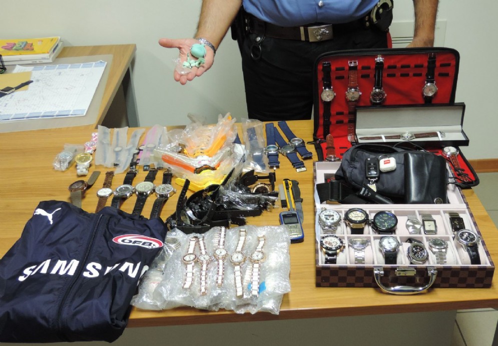 La refurtiva recuperata dai carabinieri