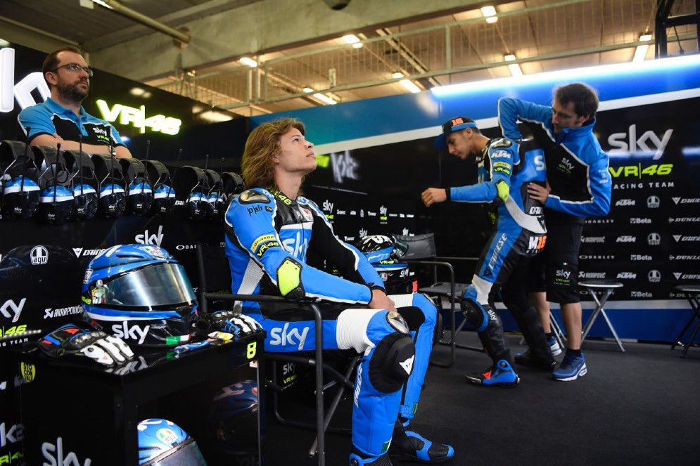 Bulega e Migno con il team manager