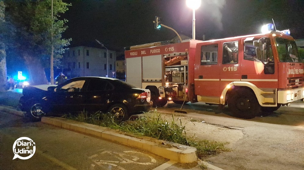 La Saab coinvolta nell'incidente