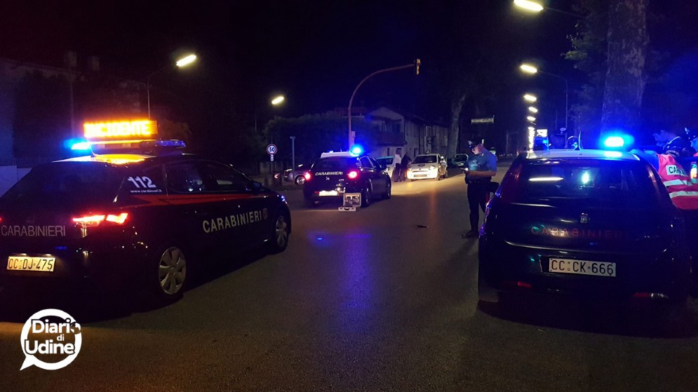 I soccorritori in viale Palmanova