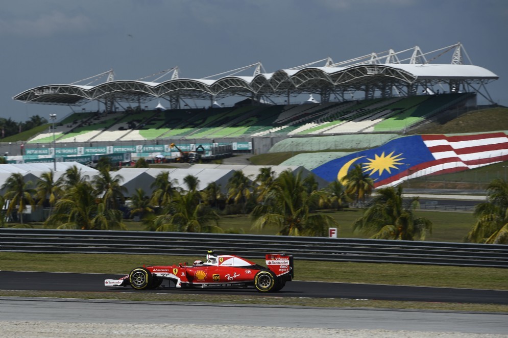 Kimi Raikkonen in pista oggi