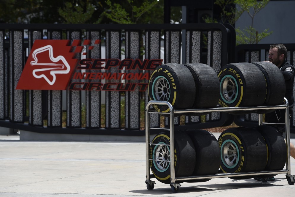 Le gomme sulla pista di Sepang