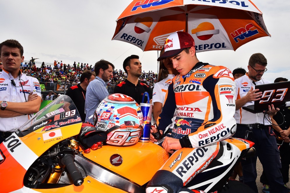 Marc Marquez sulla griglia di partenza