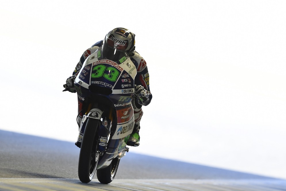 Enea Bastianini in azione nelle qualifiche