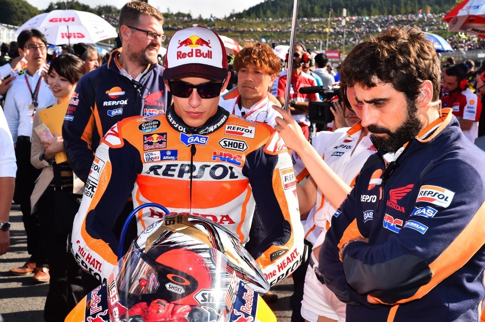 Marquez sulla griglia di partenza del GP del Giappone