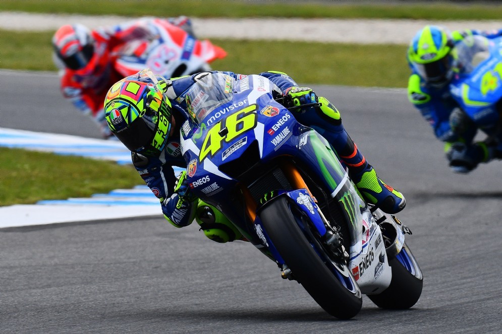 Rossi in azione nella gara di Phillip Island