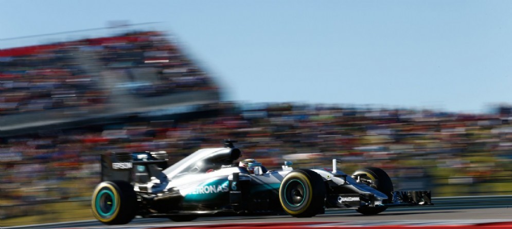 Lewis Hamilton in azione ad Austin