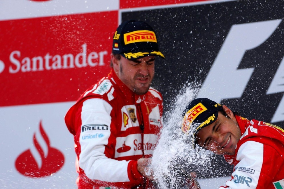 Fernando Alonso e Felipe Massa ai tempi in cui erano compagni di squadra