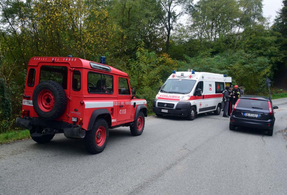La donna è stata portata all'ospedale di Ponderano