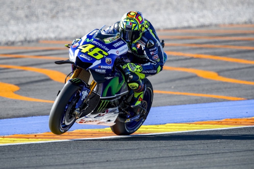 Valentino Rossi nelle prove libere di oggi