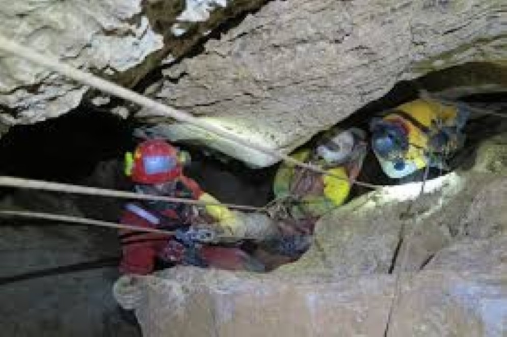Speleologi in azione