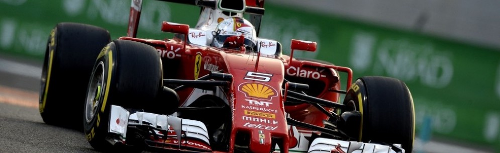Sebastian Vettel in azione ad Abu Dhabi