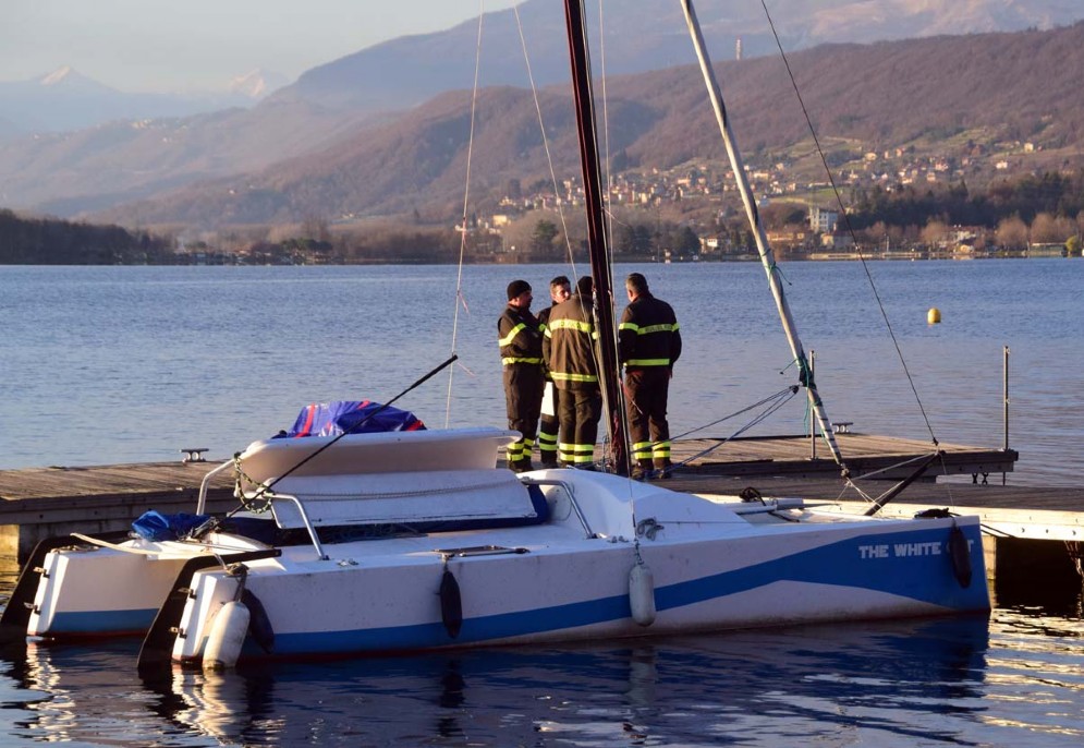 Un momento dell'intervento a lago