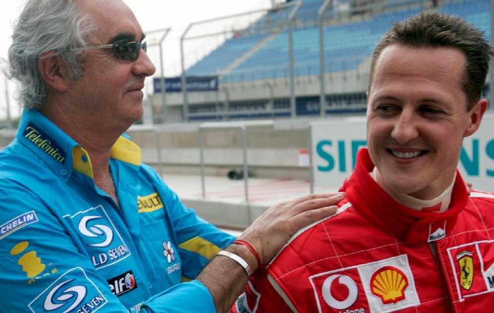 Flavio Briatore con Michael Schumacher