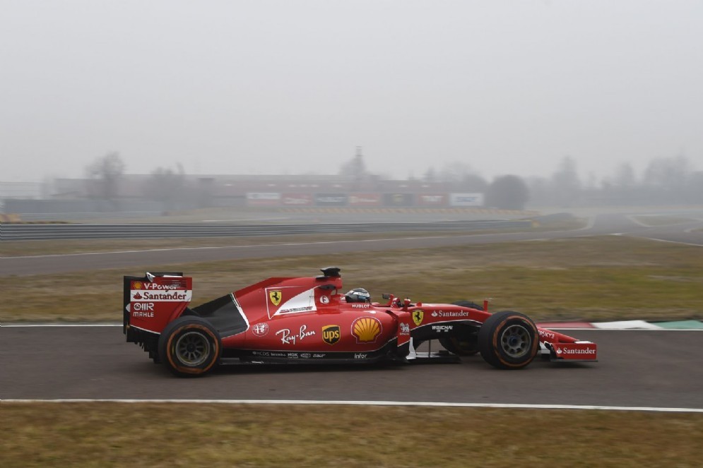 Giovinazzi in azione sulla SF15-T nei test della settimana scorsa a Fiorano