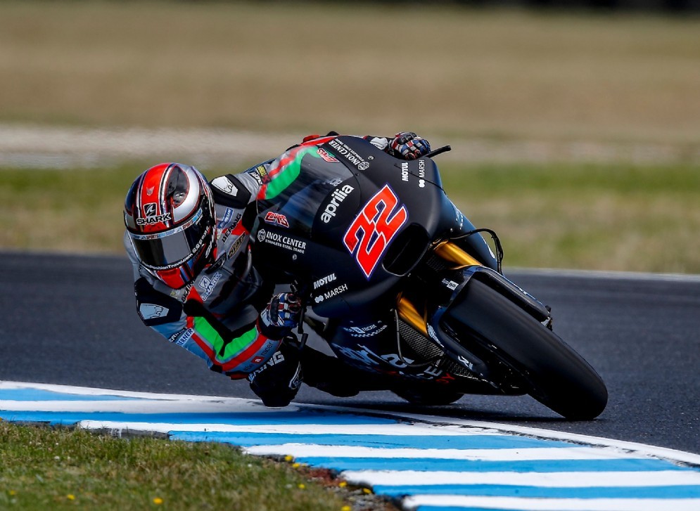 Sam Lowes in pista nelle prove in Australia