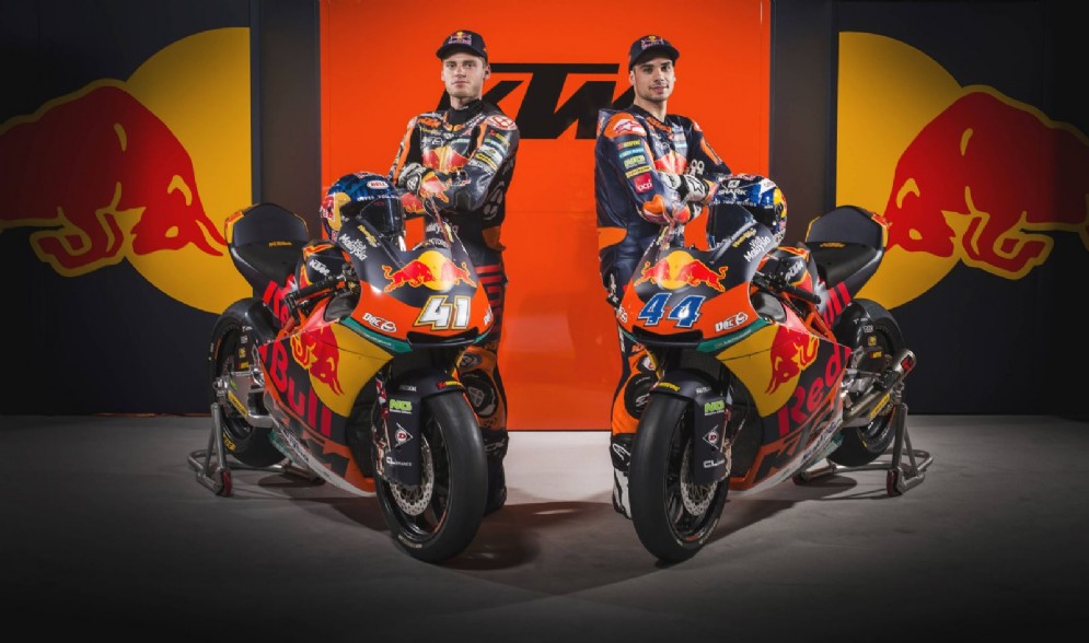 La coppia di piloti Moto2: Brad Binder e Miguel Oliveira