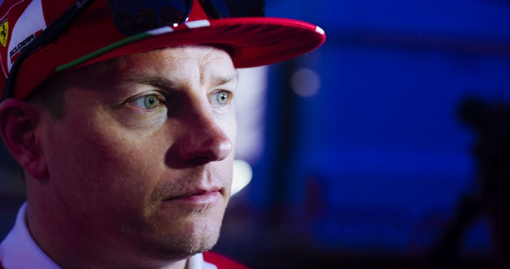 Kimi Raikkonen all'incontro con i giornalisti a Barcellona