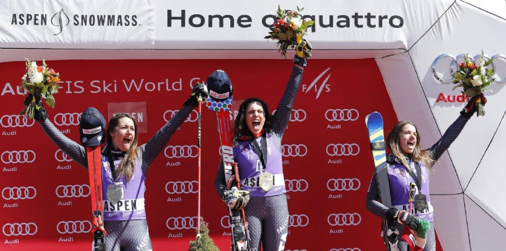 Brignone, Goggia e Bassino: è tris azzurro nel gigante di Aspen