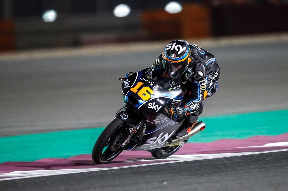 Andrea Migno in sella alla sua Ktm in Qatar