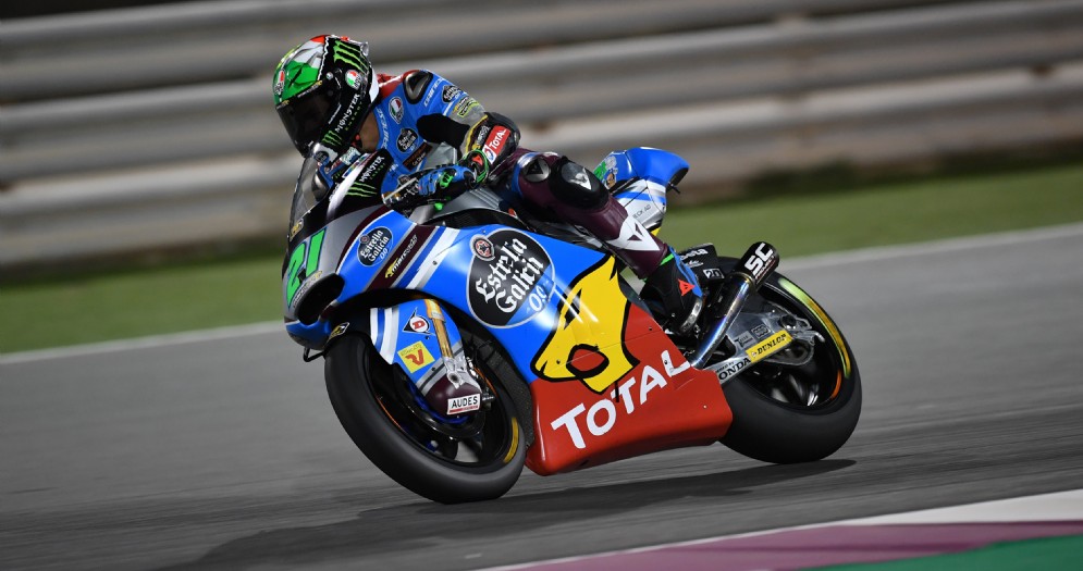 Franco Morbidelli in azione nelle prove libere a Losail