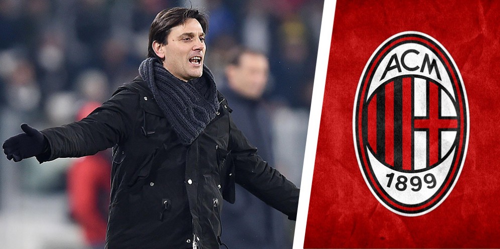 L'allenatore del Milan Vincenzo Montella