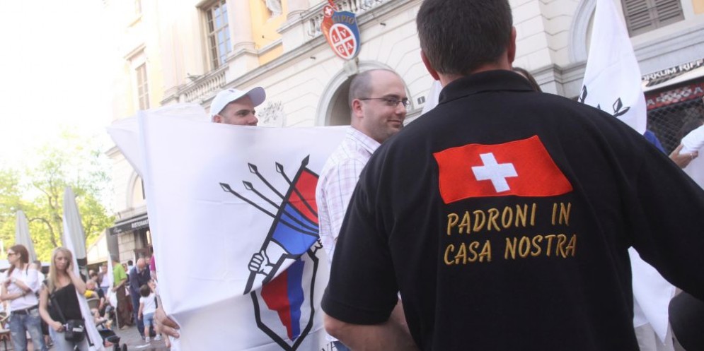 Lo slogan della Lega dei Ticinesi, prima sostenitrice della misura.