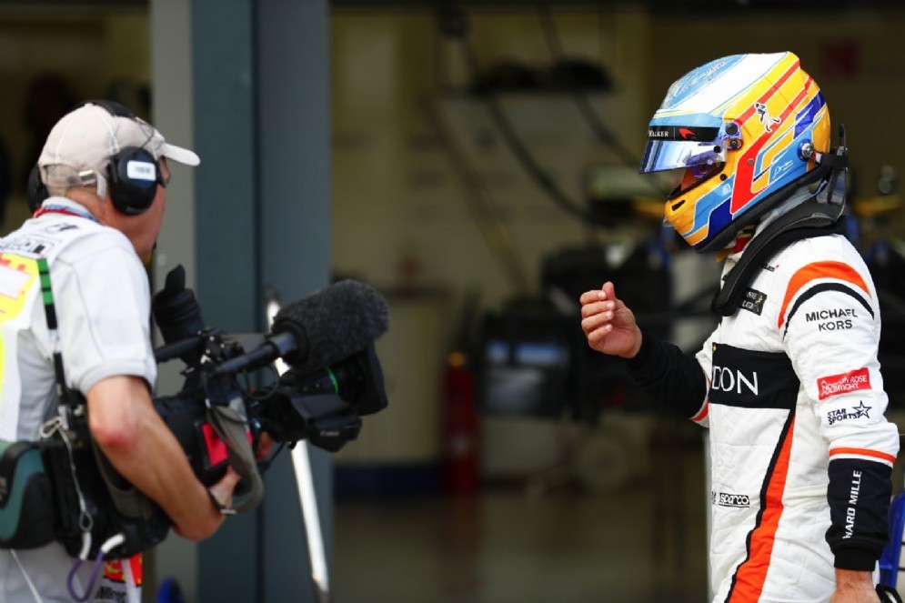 Alonso davanti alle telecamere