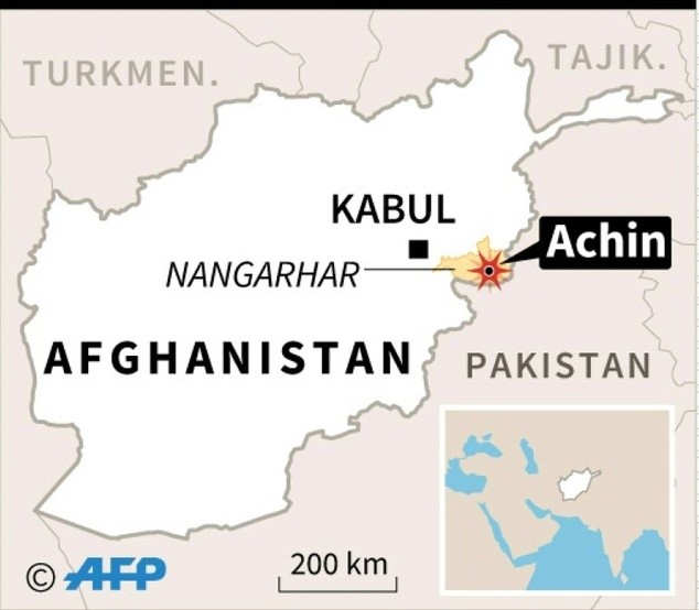 Il distretto di Achin, provincia afgana di Nangarhar, vicino al confine con il Pakistan, in cui è stata sganciata la bomba Usa