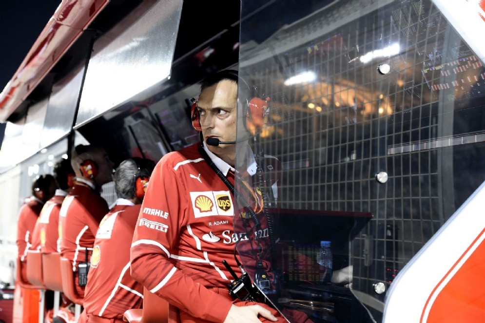 Riccardo Adami, ingegnere di pista di Vettel, al muretto