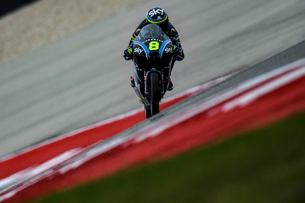 Niccolò Bulega in azione nelle qualifiche del GP delle Americhe