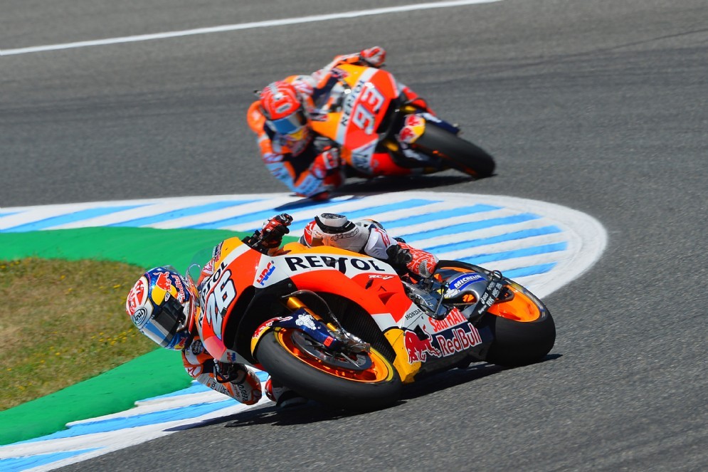 Pedrosa davanti a Marc Marquez oggi in gara