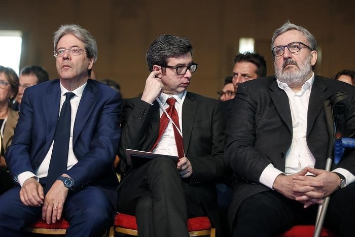 Paolo Gentiloni, Andrea Orlando e Michele Emiliano