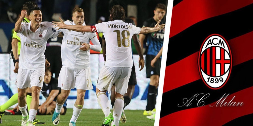 La gioia dei rossoneri dopo il gol