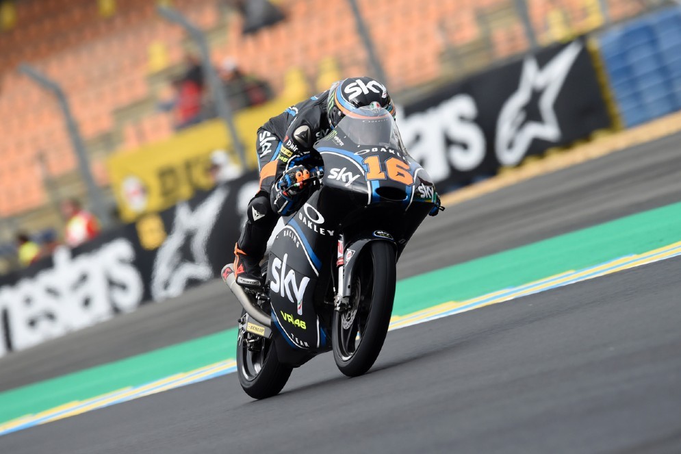 Andrea Migno in pista oggi in Francia