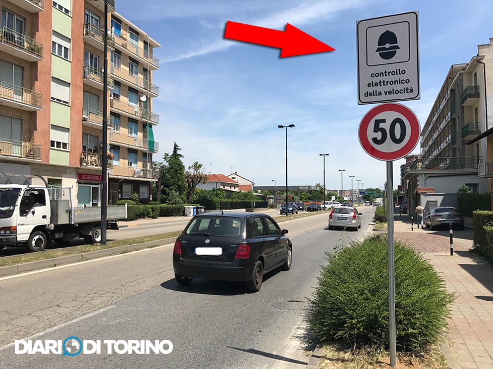 Nuovo autovelox a Beinasco in strada Torino