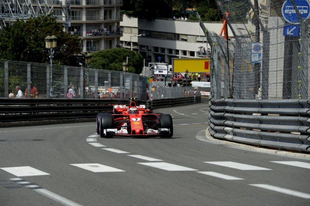 Kimi Raikkonen sul circuito cittadino del Gran Premio di Monaco