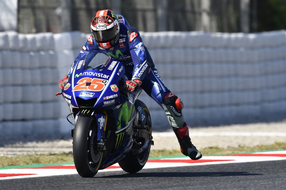 Maverick Vinales in pista al sabato del Gran Premio di Catalogna