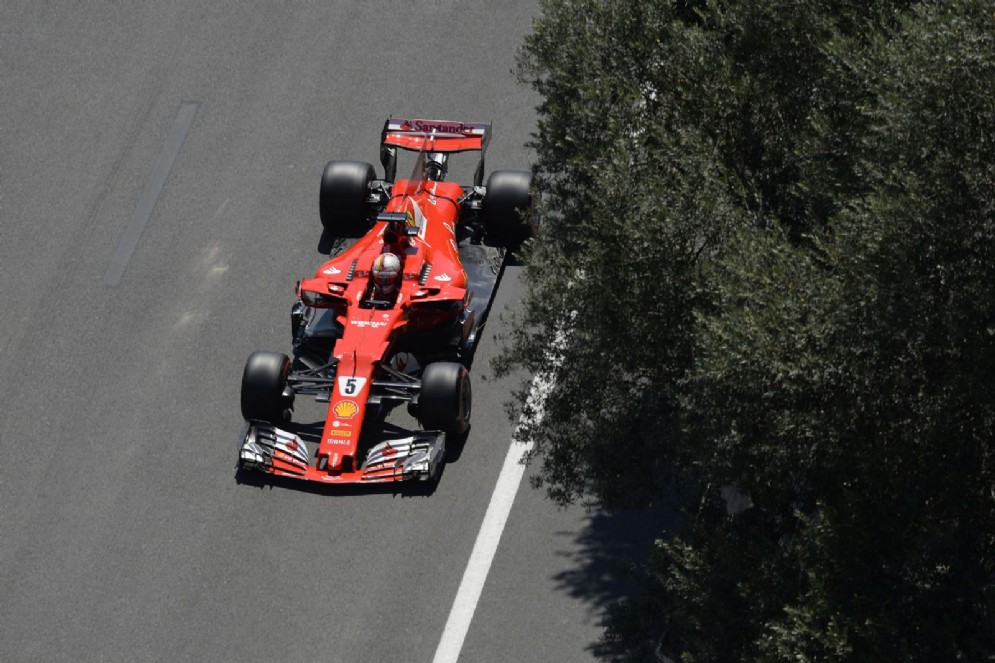 Vettel ha portato la sua Ferrari al quarto posto nelle qualifiche in Azerbaigian