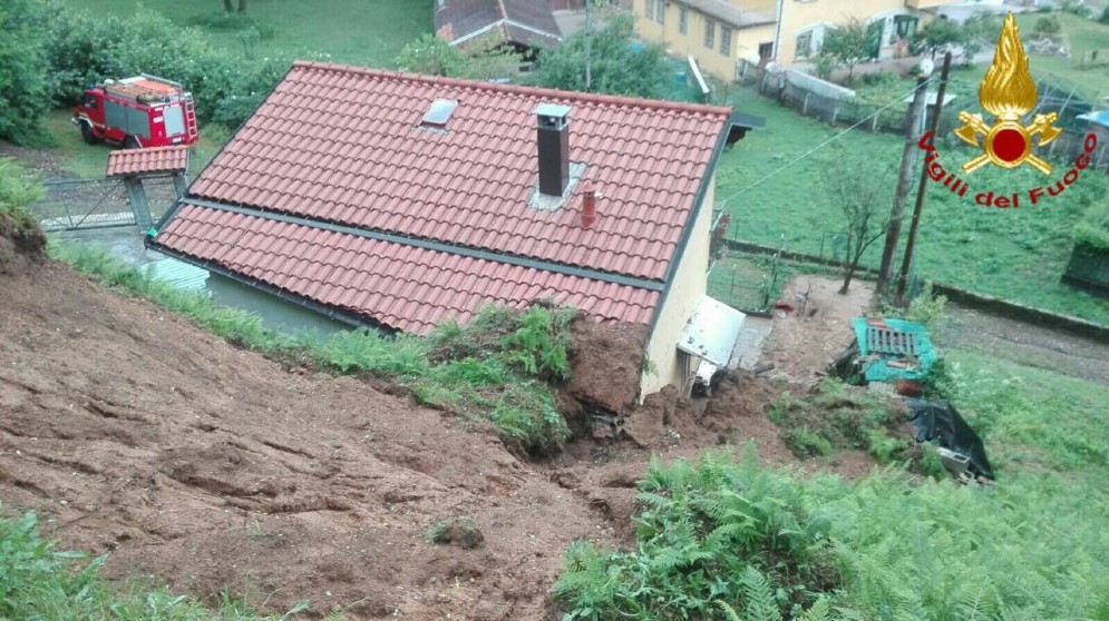 Un altro scatto della frana